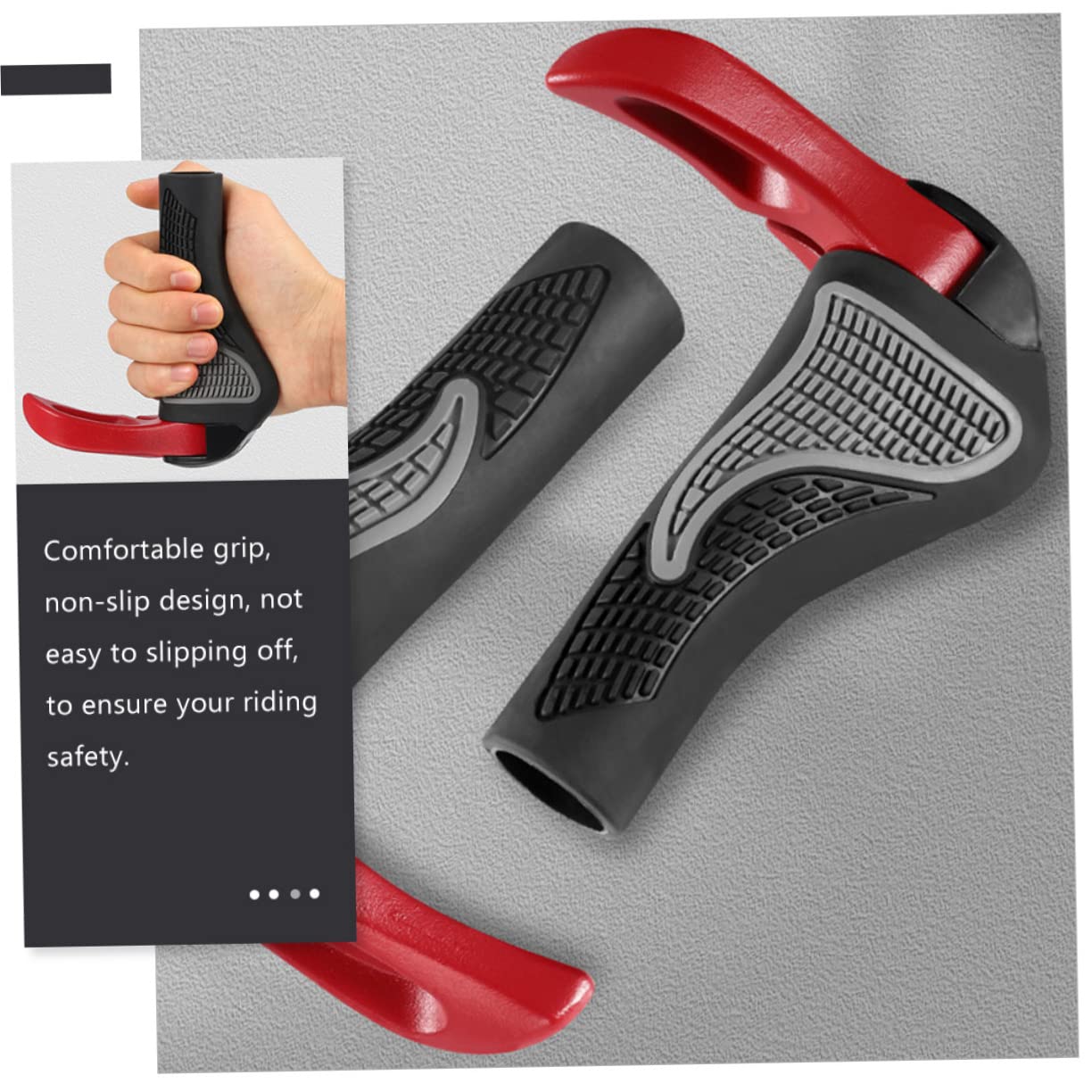 Toddmomy Couvercle de Guidon en Alliage en Aluminium poignées de vélo pour Montagne Monter Couverture de Guidon de vélo Protecteur de Guidon de vélo Caoutchouc Rouge