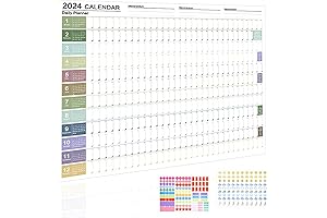 Reofrey 2024 Full Year Wall Calendar One Page