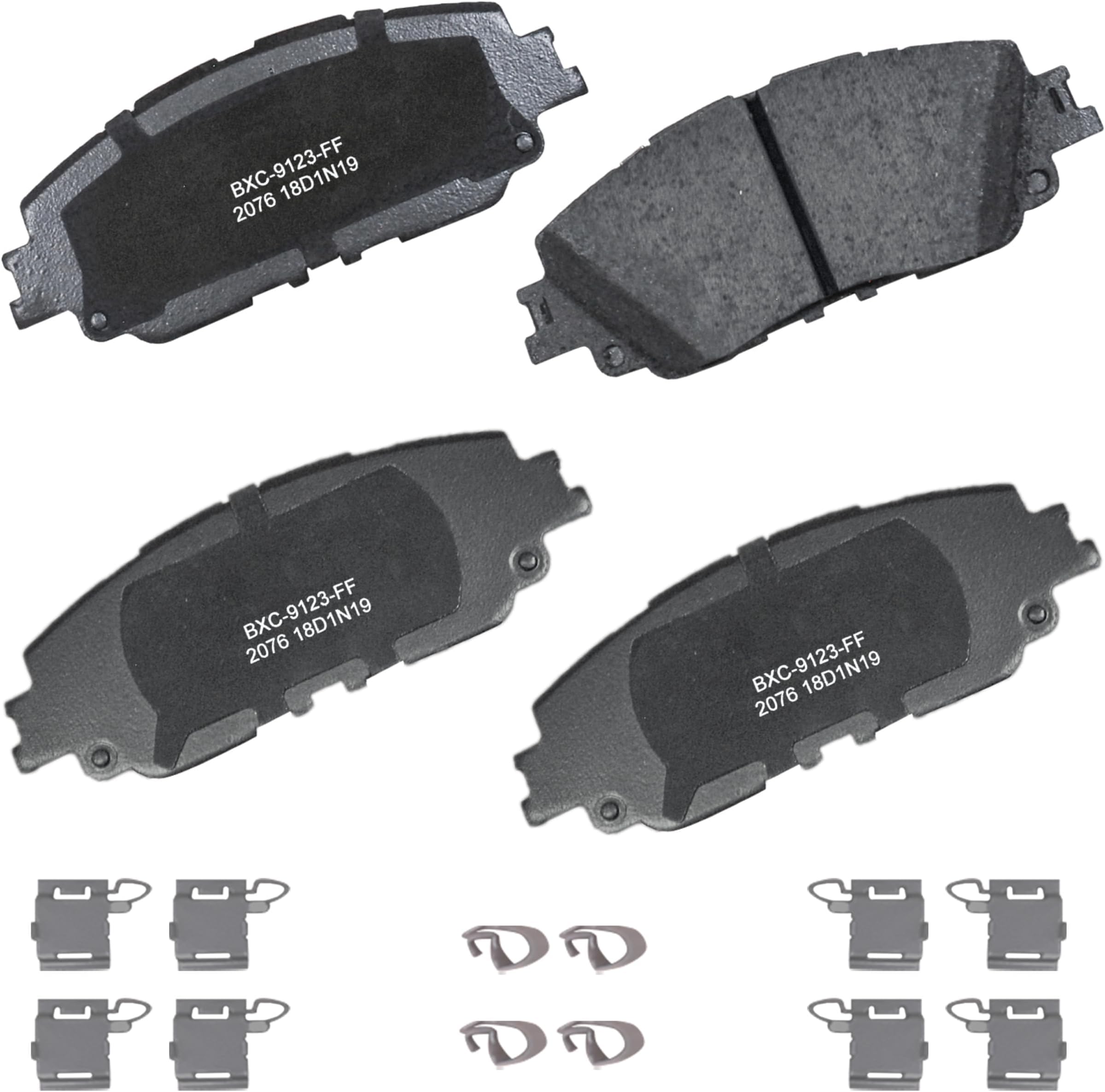Premium SBC2076 Ceramic Front Brake Pads for Select Models Lexus ES250,ES300h,ES350,UX200,UX250h,Toyota Avalon,Camry,C-HR,Corolla Cross,RAV4,Venza