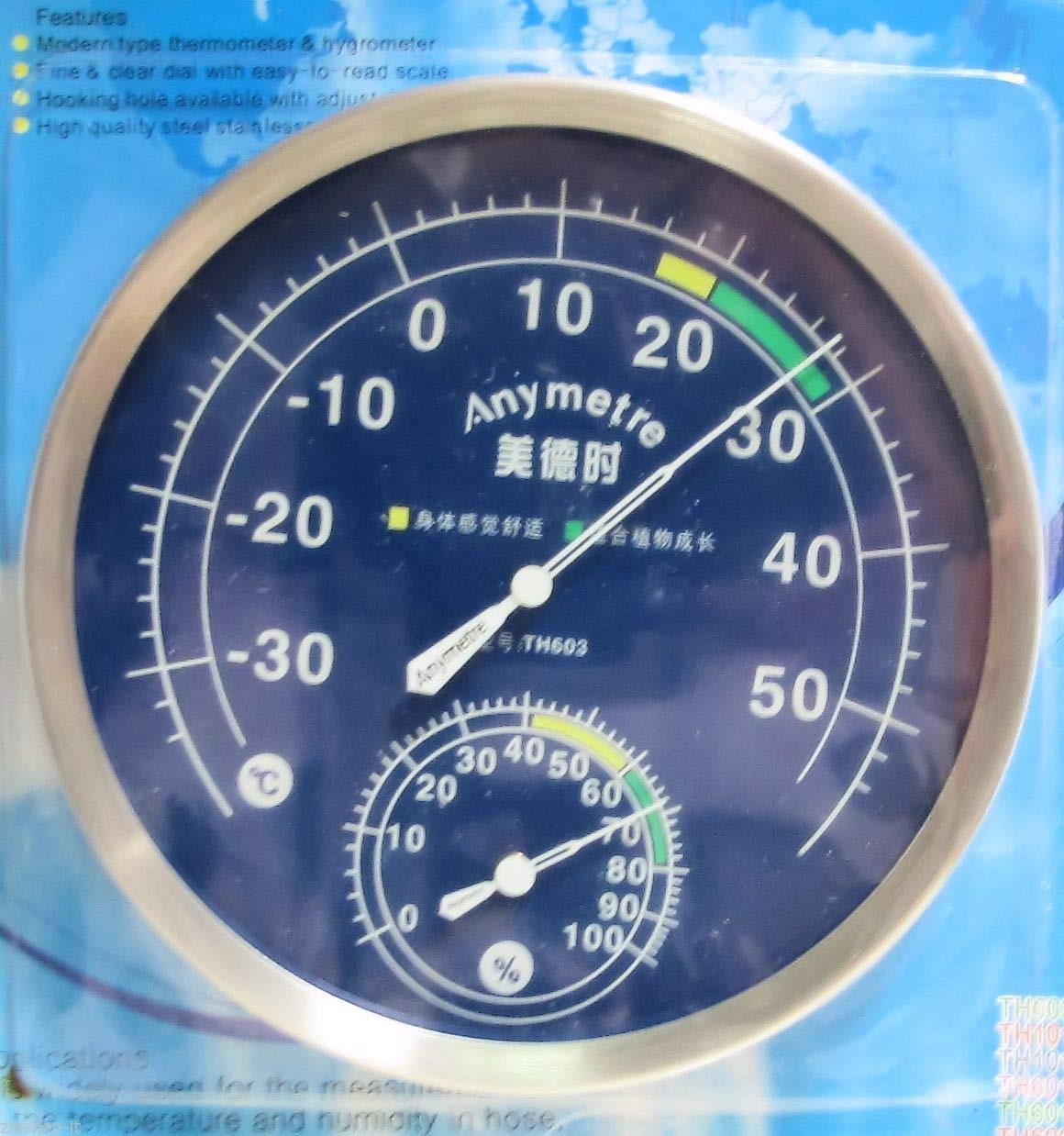 Termometro Igrometro, Rilevatore Di Umidità, Termometro Analogico Utilizzato In Ambienti Umidi Su Terrazze 87923333 - Foto 6