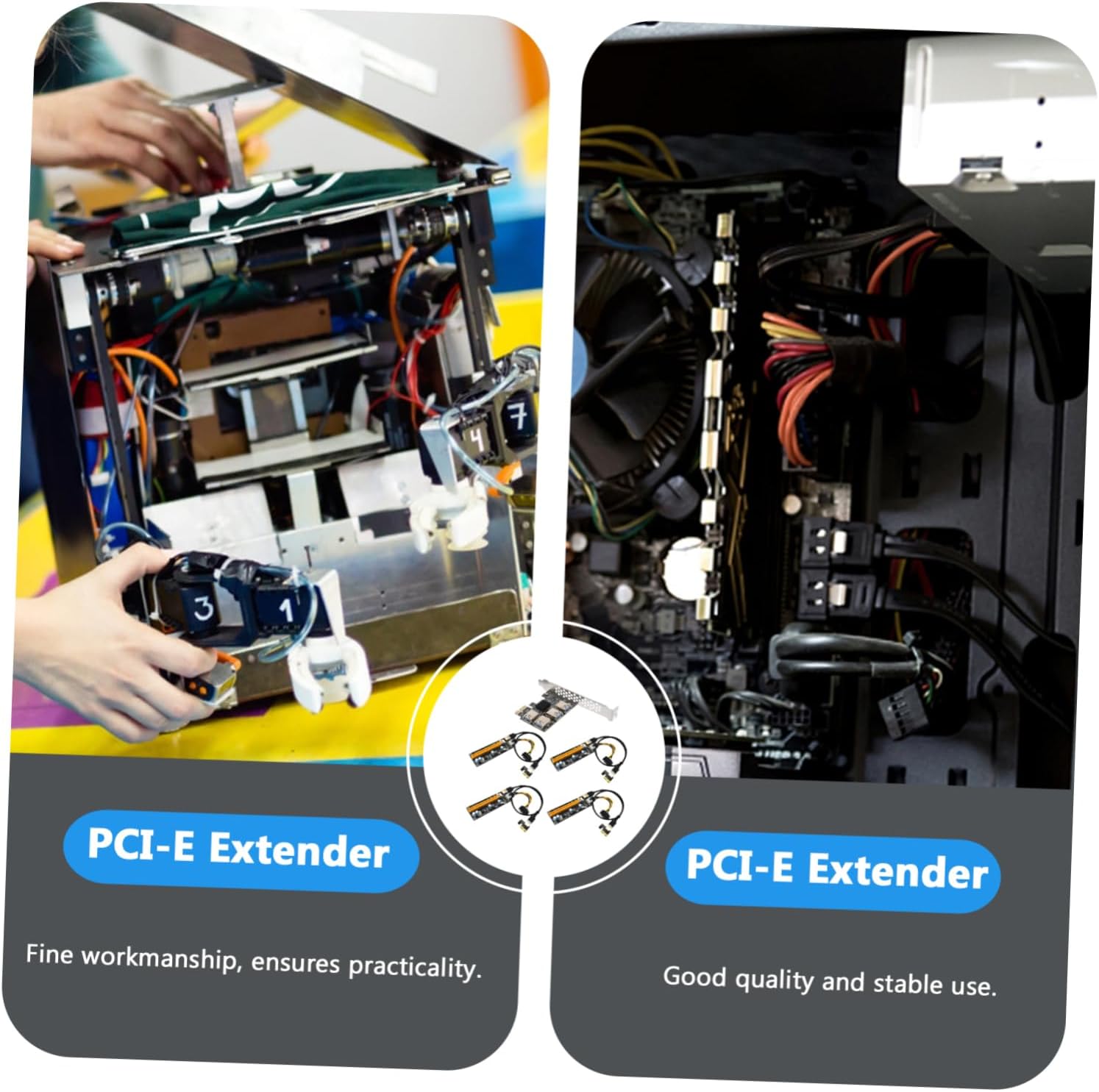 Balacoo PCI-E 1 to 4 Adapter Card for USB 3.0 Graphics Card Expansion PCI Express Riser Extender for Mining Computers High-Speed Connectivity