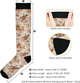Desert Vintage Cowboys Compression Socks Knee High Socks Women and Men 15-20mmHg Best for Athletic Nurses