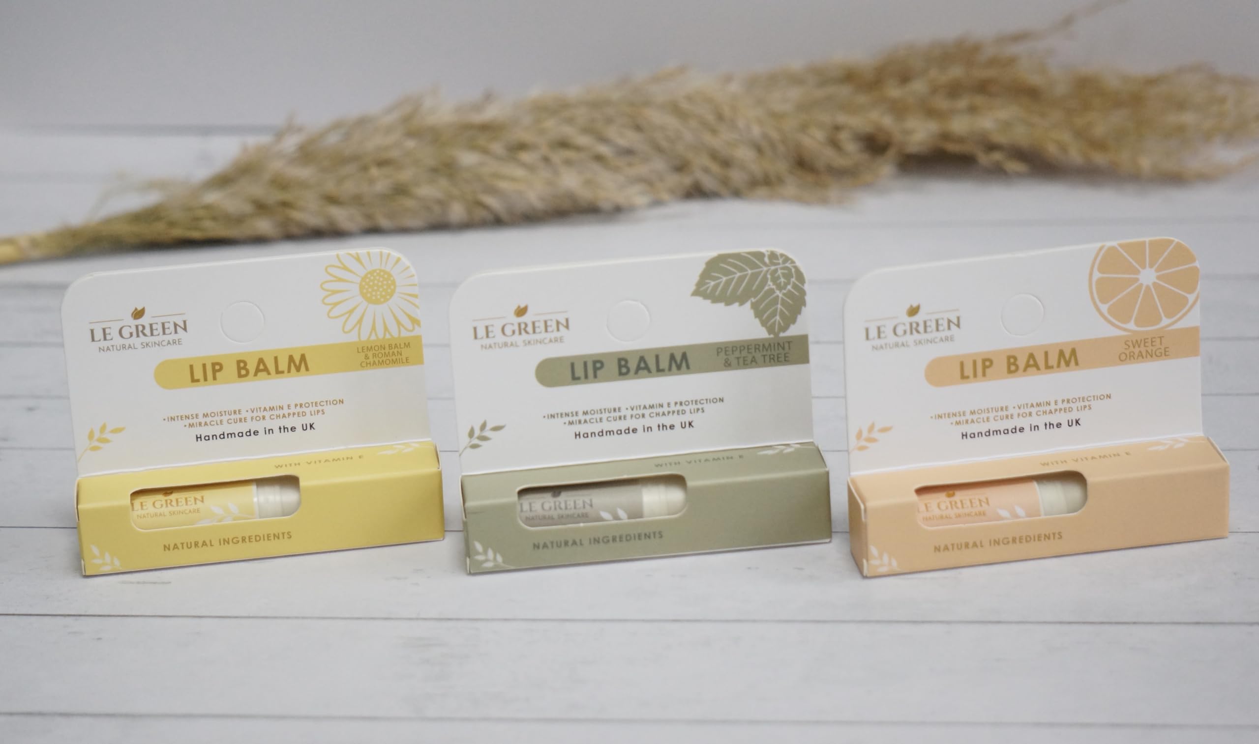 Le Green Lip Balm, Natural Lip Balm, with Beewax & Vitamin E, Peppermint & Tea Tree - Image 4