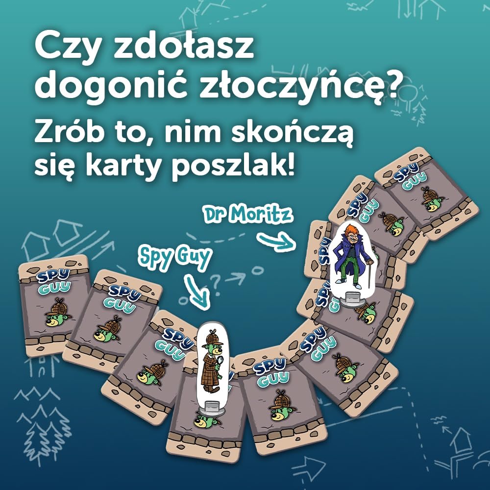 Trefl - Spy Guy Gra Karciana - Kooperacyjna Gra Obserwacyjna, Kieszonkowa Gra Rodzinna, Szukanie Poszlak, dla Dorosłych i Dzieci od 5 lat