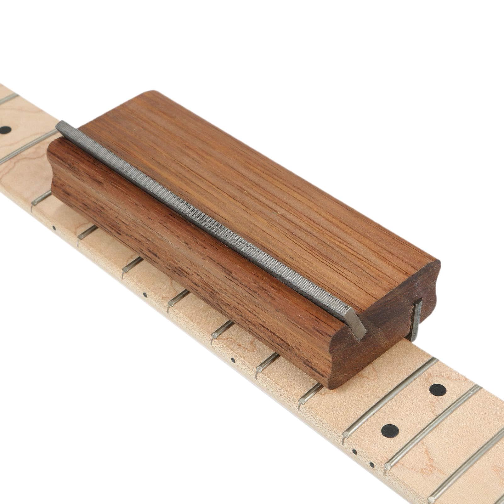 Lima per coronatura di tasti per chitarra, Lima per coronatura di tasti per chitarra, Medicazione per tasti per chitarra basso da 45 gradi e 90 gradi, Strumenti di liuteria per arrotondare la chitarra