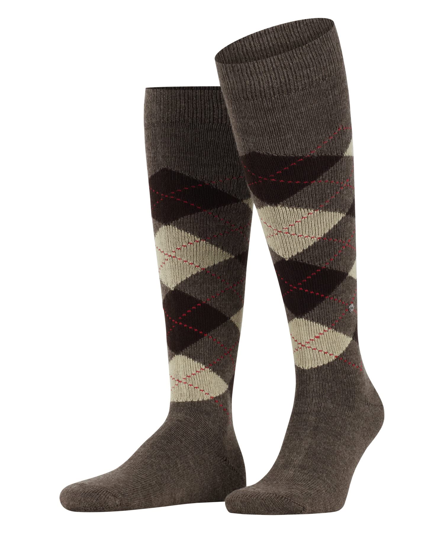 Burlington Men's Preston M Kh Warm Long Patterned 1 Pair Knee-High Socks, Brown 5256, 6.5-11