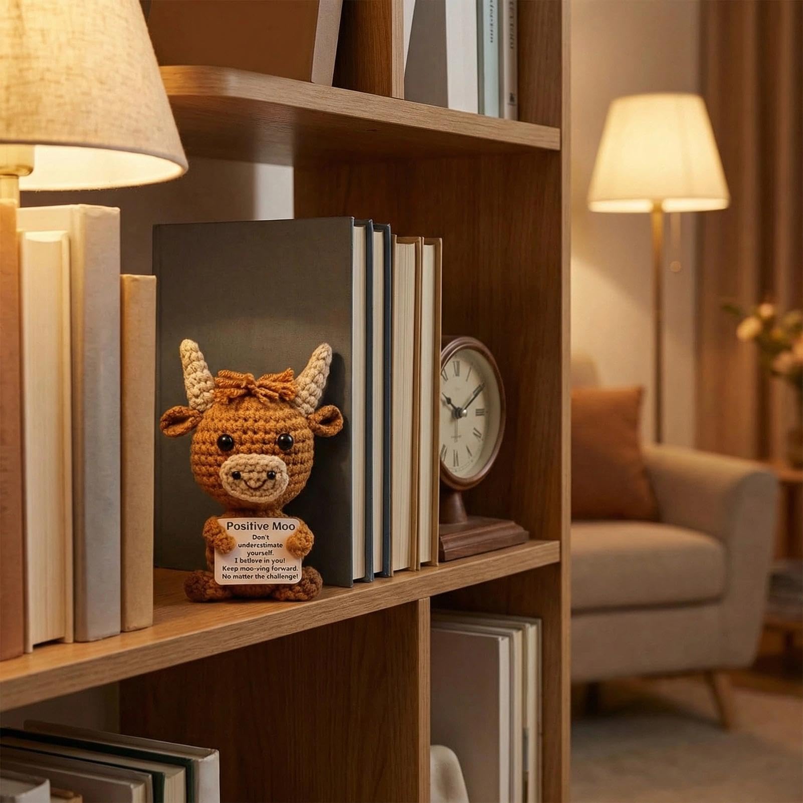 AUFIKR Highland Cow Plushie, Cute Emotional Support Gift, Well Done Present, First Day of School Gift for Children - Image 3