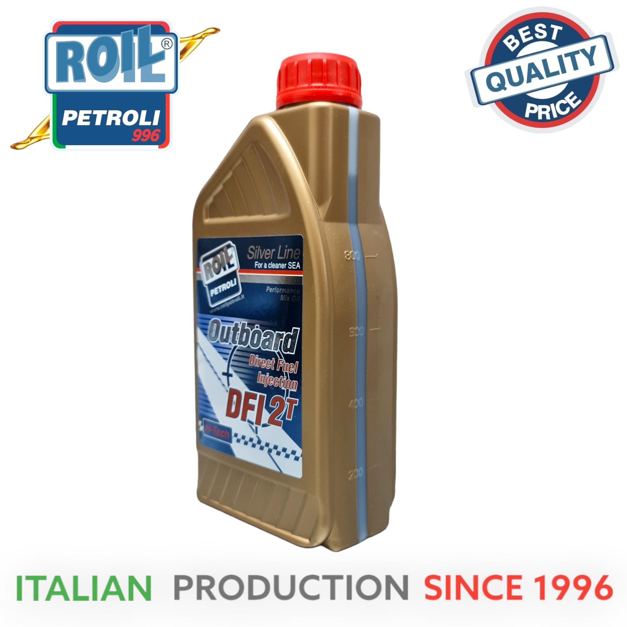 12 Litri di Roil Outboard 2T DFI - ►Lubrificante per Motori Evinrude -Johnson E-TEC e Fuoribordo Gruppo BRP◄ - Olio 100% Sintetico - Per motori di ULTIMA Generazione ad INIEZIONE Diretta