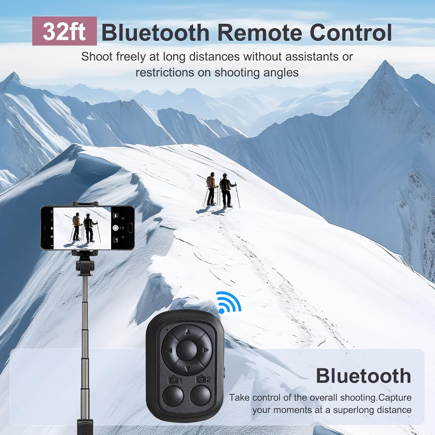 Vlog Selfie Monitor 1080P, Phone Back Camera Monitor with Bluetooth Remote Control, Magnetic Wireless Screen for YouTube & TikTok Live Streaming, Compatible with iPhone & Android - Image 3