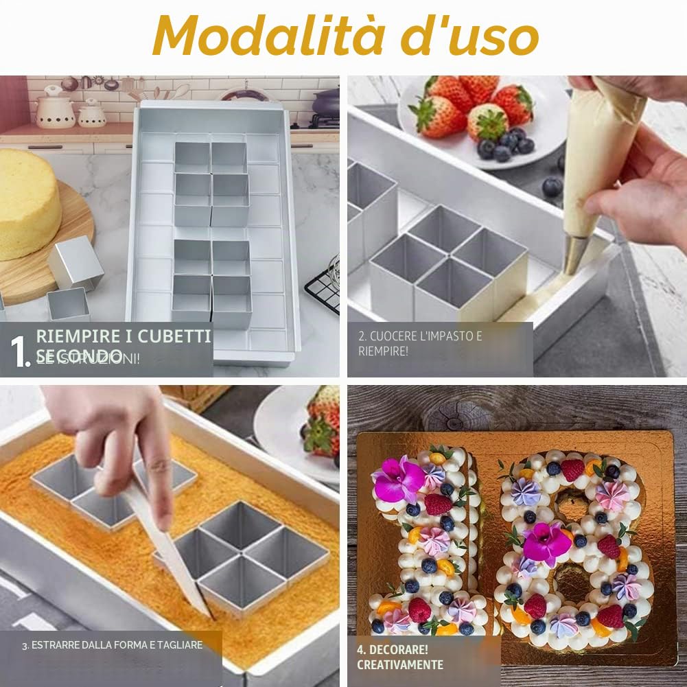 Teglie da Forno Numero Regolabili, Teglia da Forno Lettere e Numeri Antiaderente, Stampi da Forno Fai-Da-Te per Matrimoni Compleanni