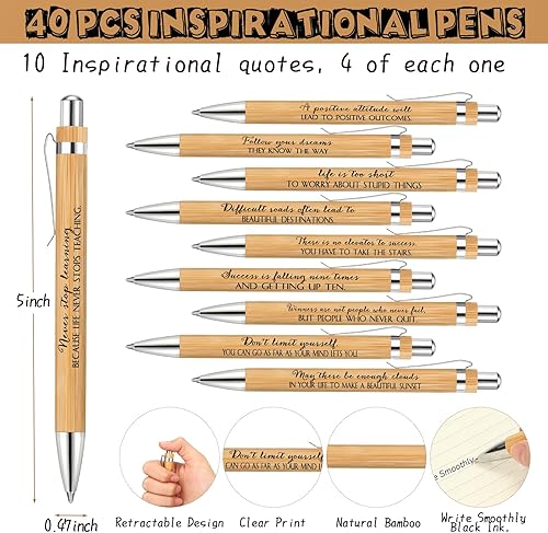 Miniatura 4 de 120 bolígrafos inspiradores, marcadores, regalos de graduación para estudiantes de profesores, compañeros de trabajo, blocs de notas motivacionales