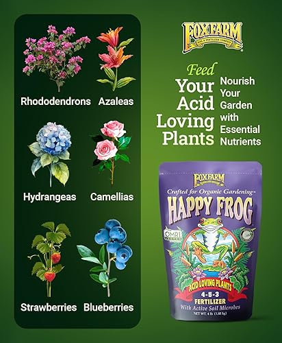 Miniatura 4 de FoxFarm Happy Frog Fertilizante vegetal amante de los ácidos, fertilizante de liberación lenta para rododendros, azaleas, hortensias, arándanos,