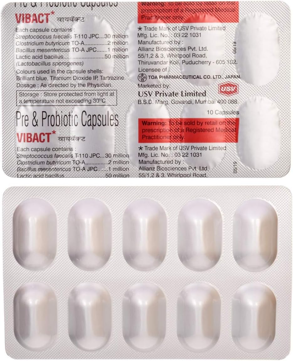 Vibact - Strip of 10 Capsules