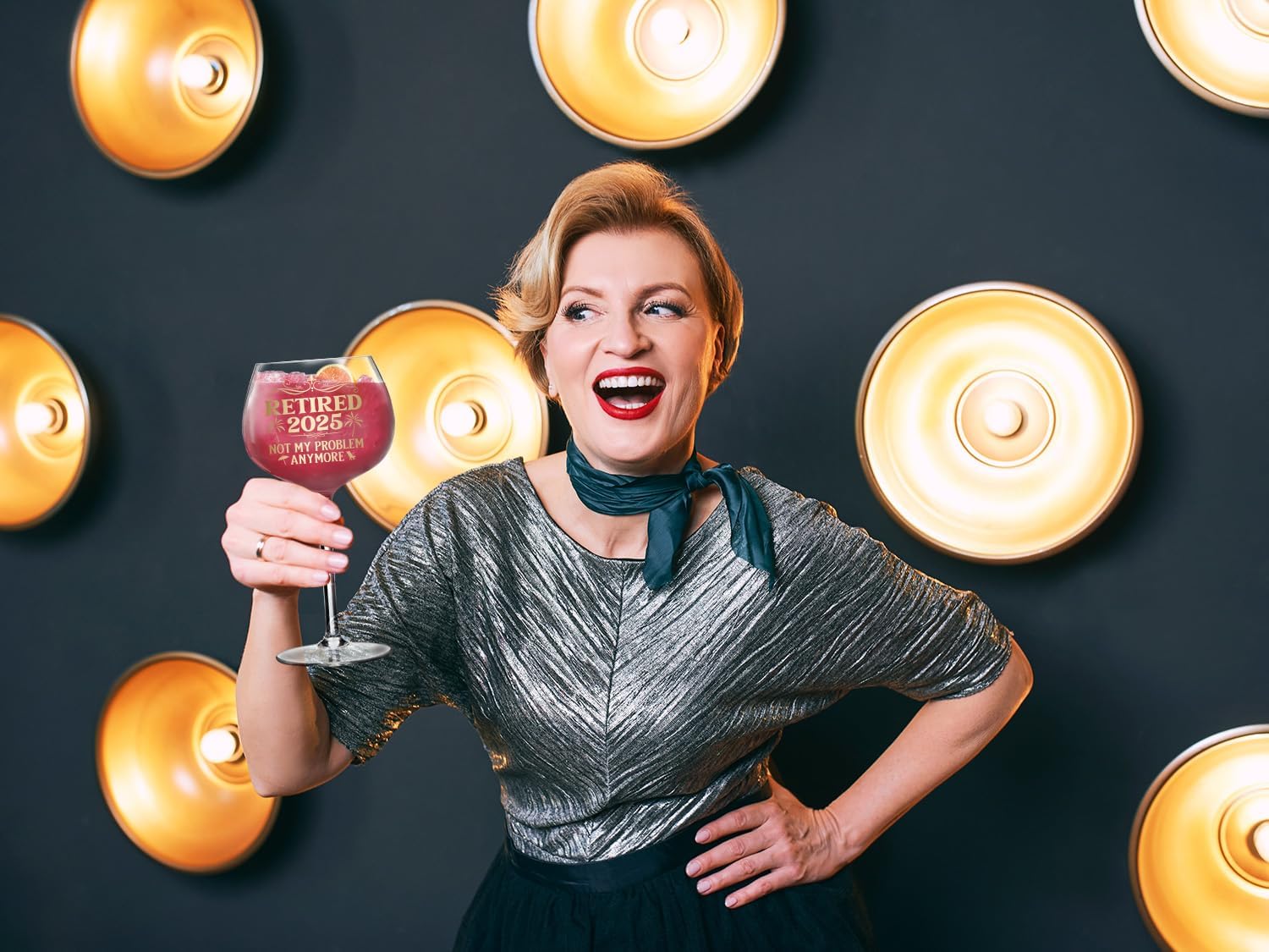 NewEleven Retirement Gift For Woman 2025 - Cool Retirement Gifts - Coworker Leaving Gifts, Farewell Presents, Retired Decorations, Farewell Goodbye Gift For Coworkers, Friends - 16 Oz Wine Glass - Image 2