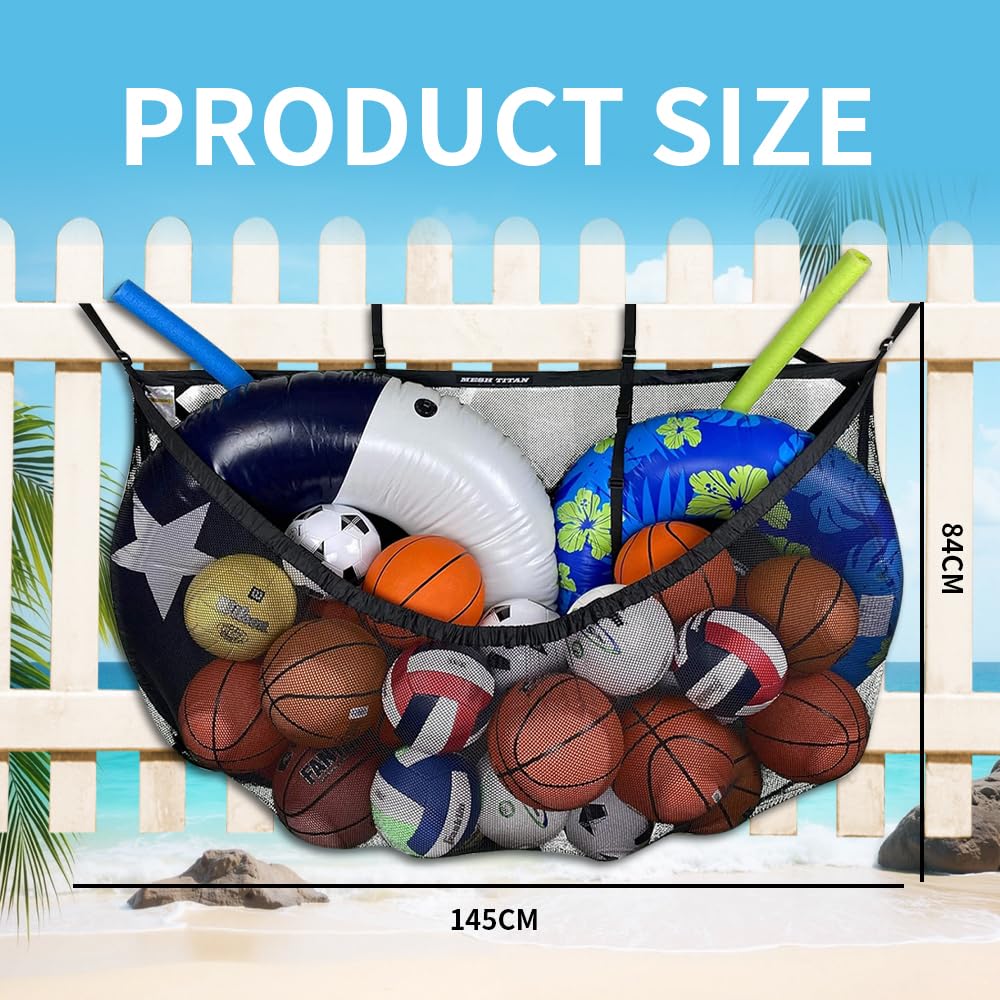 Pool-Aufbewahrungstasche, Spielzeug Aufbewahrung Outdoor, Mesh Pool Spielzeugaufbewahrung, Pool Aufblasbares Spielzeug Tasche, Pool Wandtaschen, Pool Ball Organisator