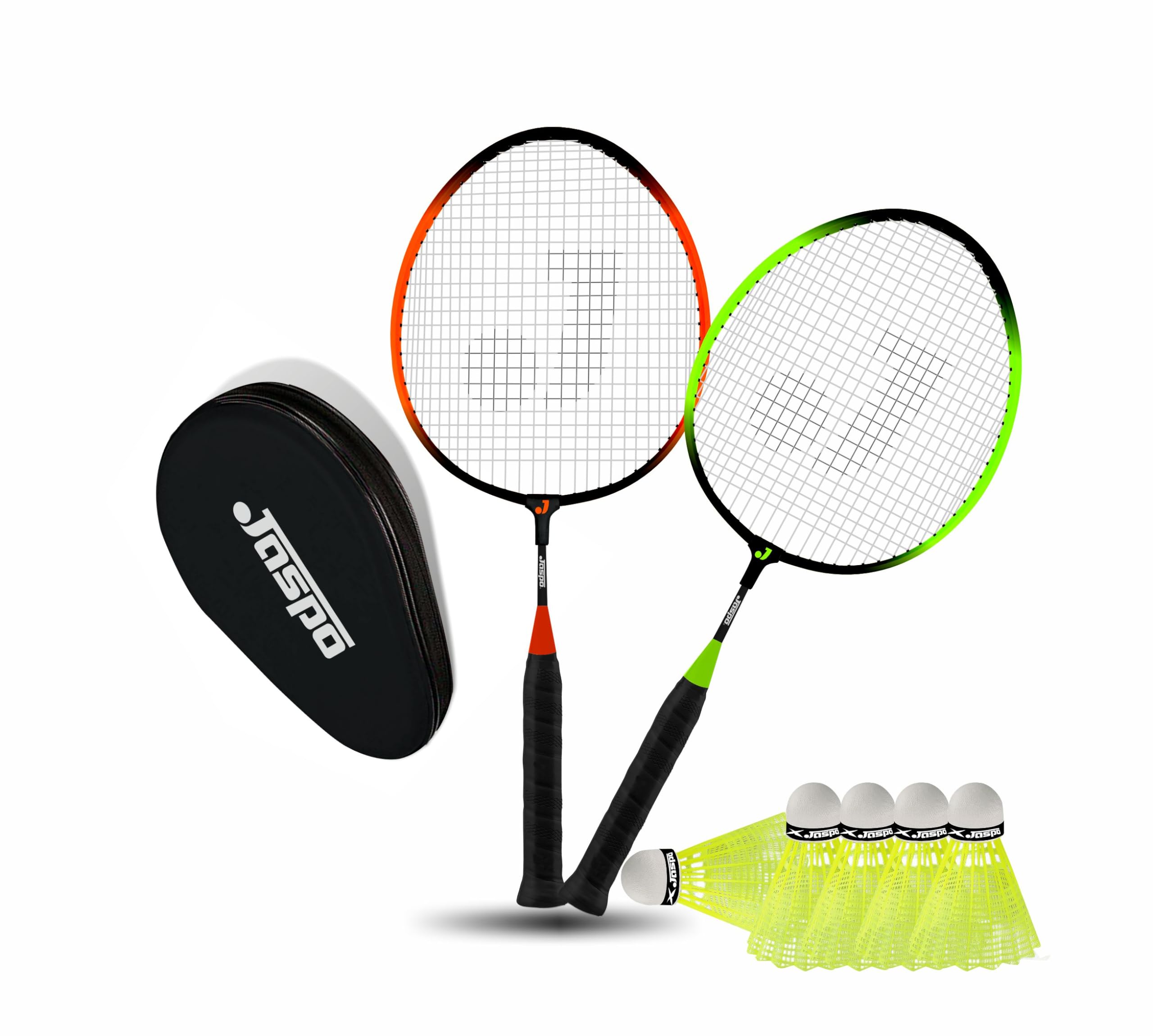 Jaspo Kidzy Steel Badminton Racquet Set (Racket Length -18 Inches) with 6pc.Nylon Shuttlecock. (Multi)-Recommended for Kids only-image-2