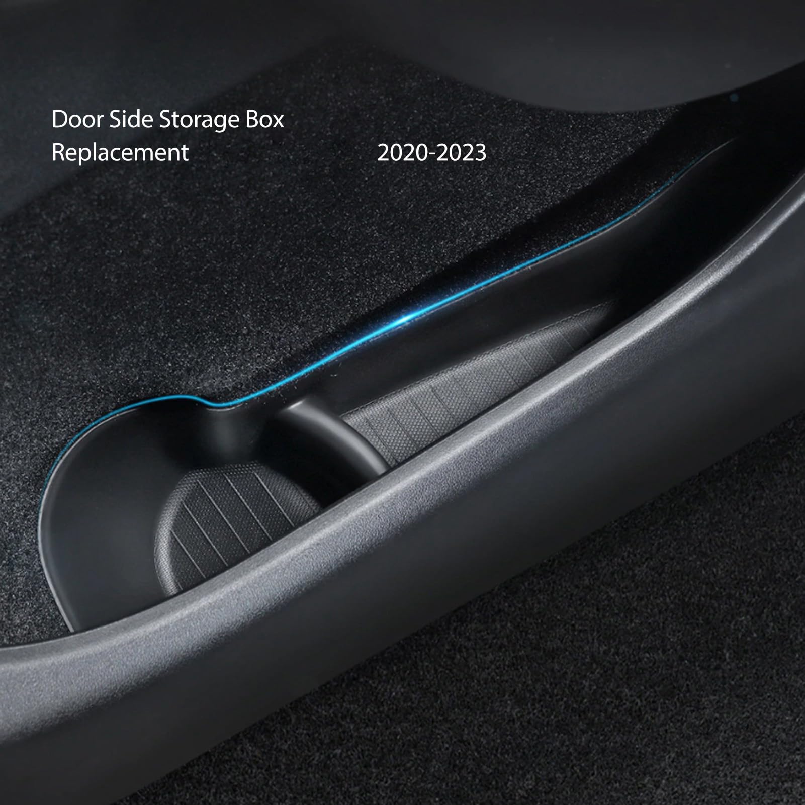 Lot de 4 Boîtes de Rangement Latérales de Porte Modèle Y, Plateau de Rangement de Porte en TPE Souple pour Modèle Y 2020-2023, Poches Avant et Arrière pour Fente
