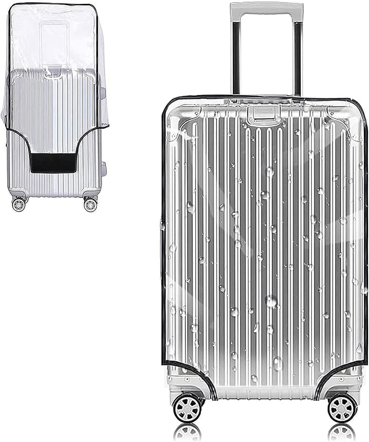 Yotako Clear PVC Suitcase Cover Protectors 26 Inch Luggage Cover for Wheeled Suitcase (26'')