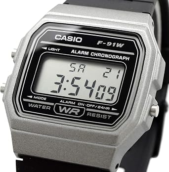 Casio F-91WM-1B Unisex Cheap Casio Quartz Wristwatch, Metallic Gray