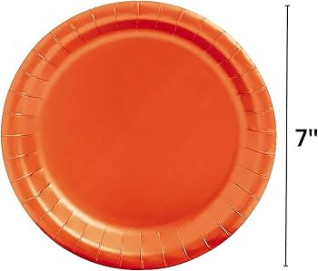 グラススタジオ　秋にピッタリの色　オレンジ色の円形皿 8枚セット 71ummEY0lyL._AC_UF350,