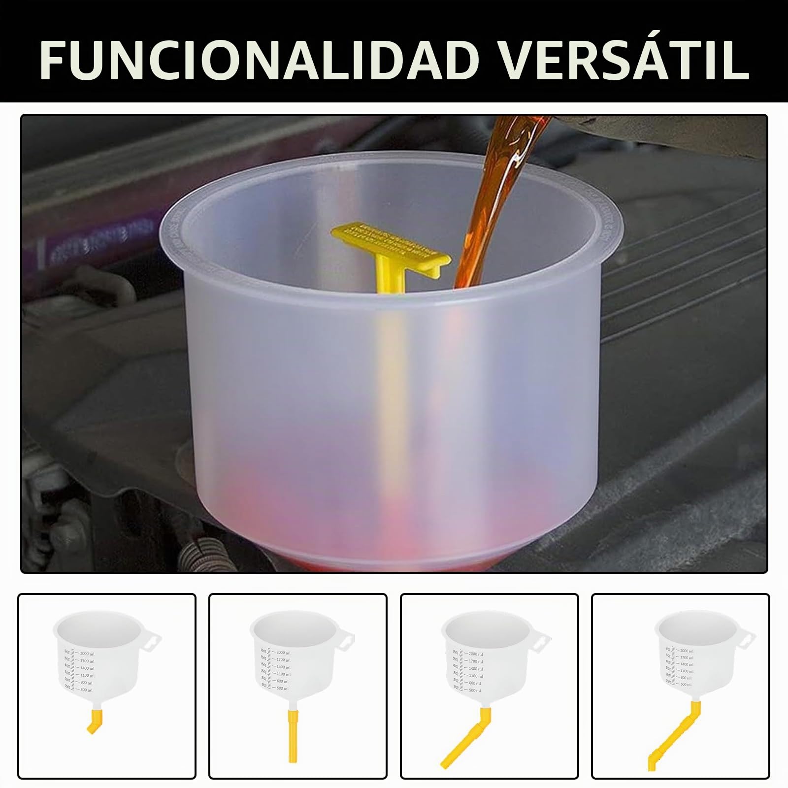 Kit de 15 Embudo de Llenado de Refrigerante Coche Anti-Derrames, Juego de Embudos de Uso Múltiple para Llenado de Liquido Refrigerante Universal para Radiador de Automóvil con Adaptador