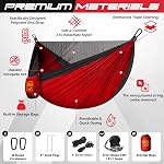 Camping Hammock Mosquito Net,Double & Hamacs Portables Single avec 2 Tree Straps,Tente hammock pour le camping de voyage,Accessoires de camping pour randonnée en plein air intérieur Backpacking Backyard Beach