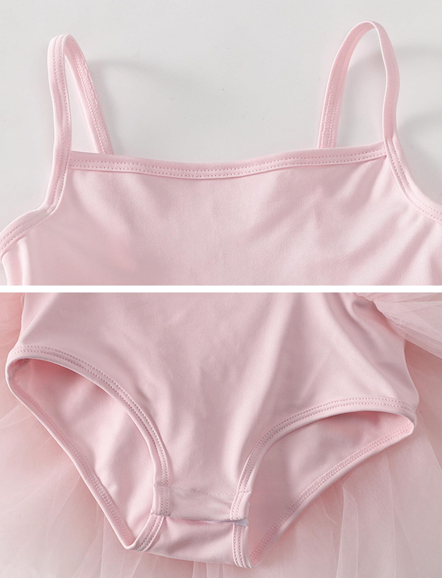 SEAUR Girls Ballet Leotards Tutu Dress Ruffle Toddler Ballerina Costume Snap Crotch Little Kids Fluffy Skirt for Dance Clothes Pink-02 4-6T