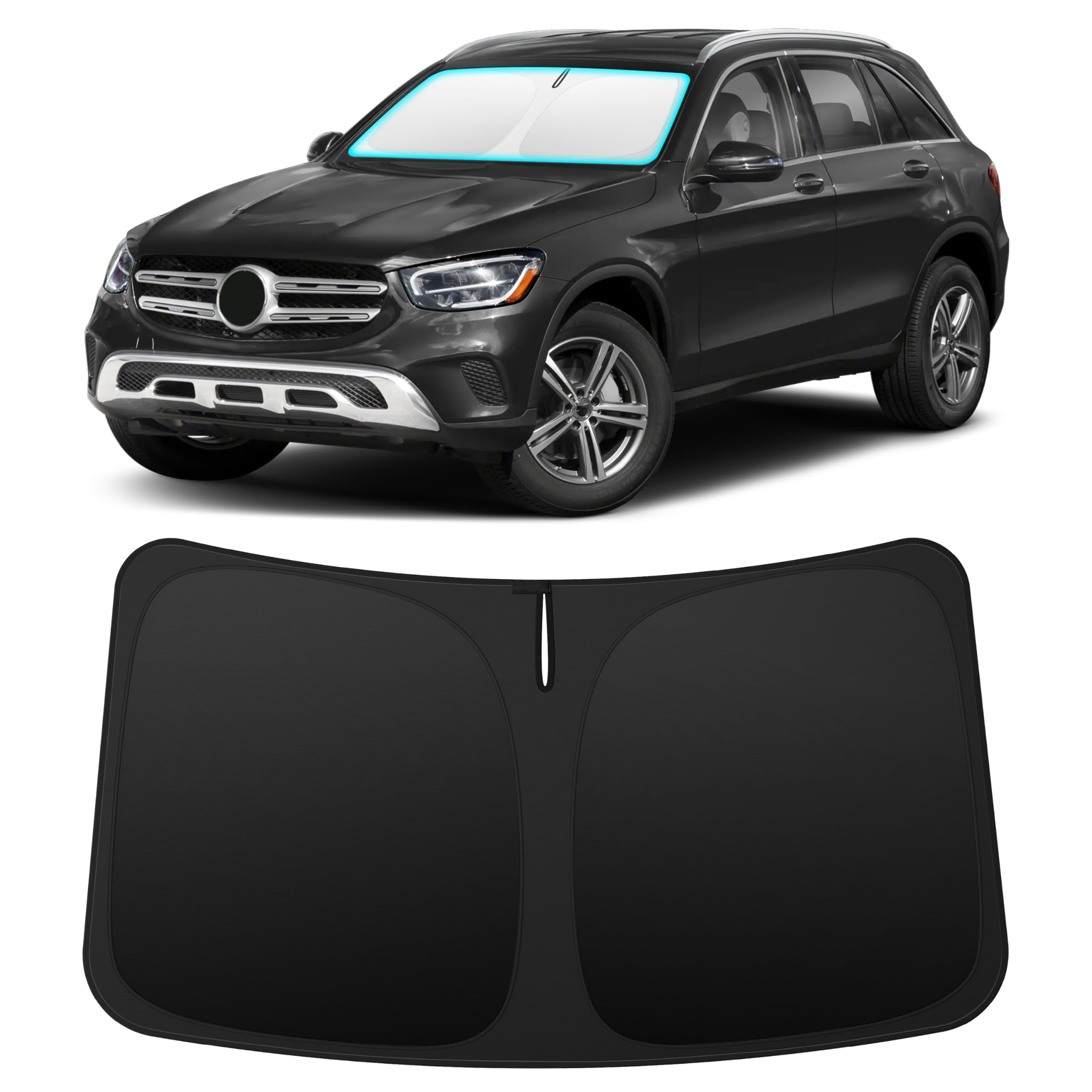 INSAUTO Custom Fit Windshield Sun Shade for Mercedes-Benz GLC 2016-2022