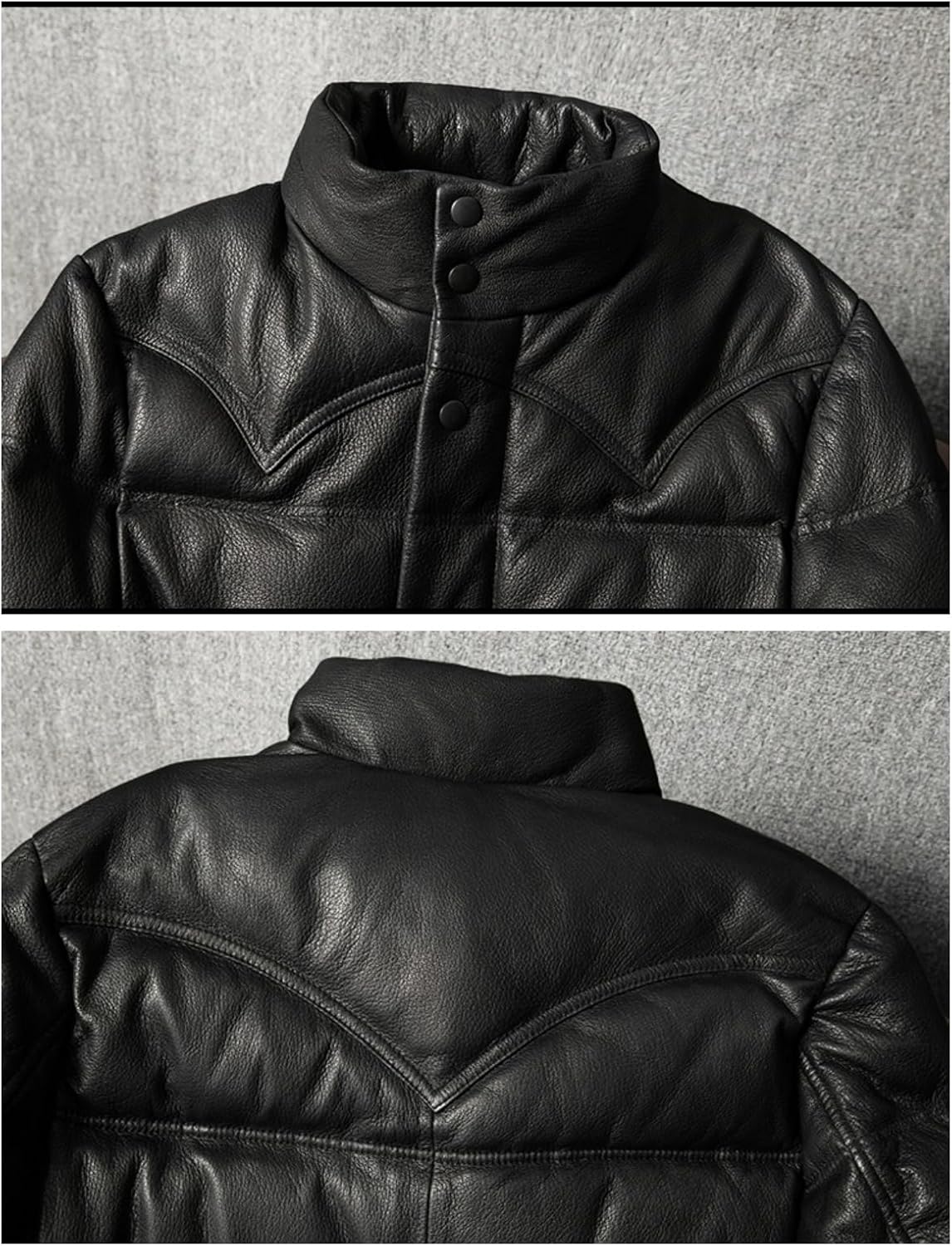 [GU.SEEMIO] 革ジャンメンズ 本革 レザージャケット 冬用メンズショート本革ダウンジャケット 羊革防寒カジュアルジャケット