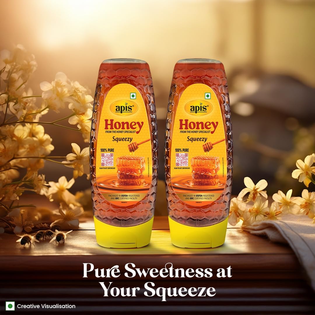 Apis Multi-flora Honey Squeezy Pack 800g (400gx2, Pack of 2), Pure