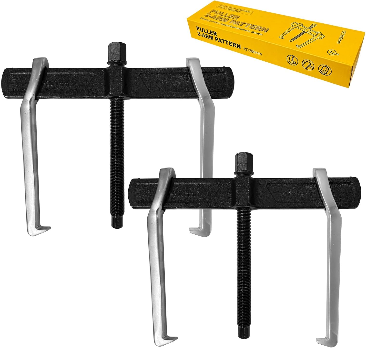 2 Claw Gear Puller, 12 Inch Professional 2-Jaw Gear Pulley Flywheel Bearing Removal Tool, Metal Separate Lifting Device