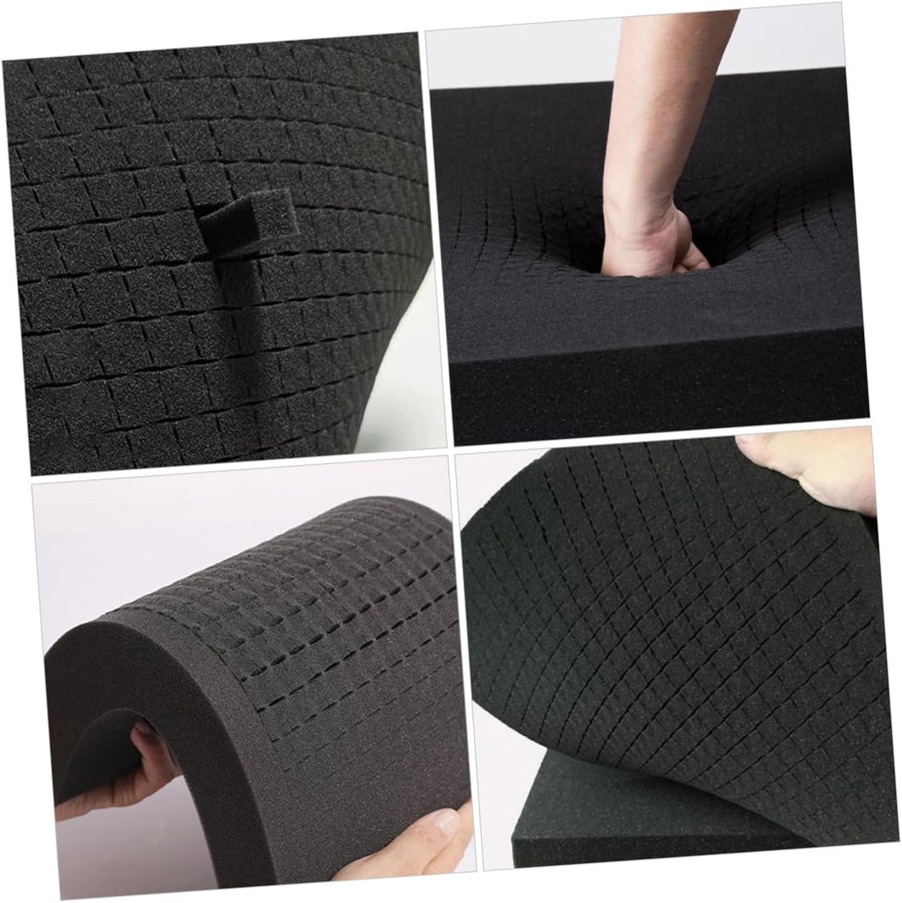 2pcs Black Non-slip Foam Sheets 405x305x50mm Packing Foam Liner for Shipping Packaging Inserts Protective Cushioning Pads for Tool Box Drawer and Craft Projects