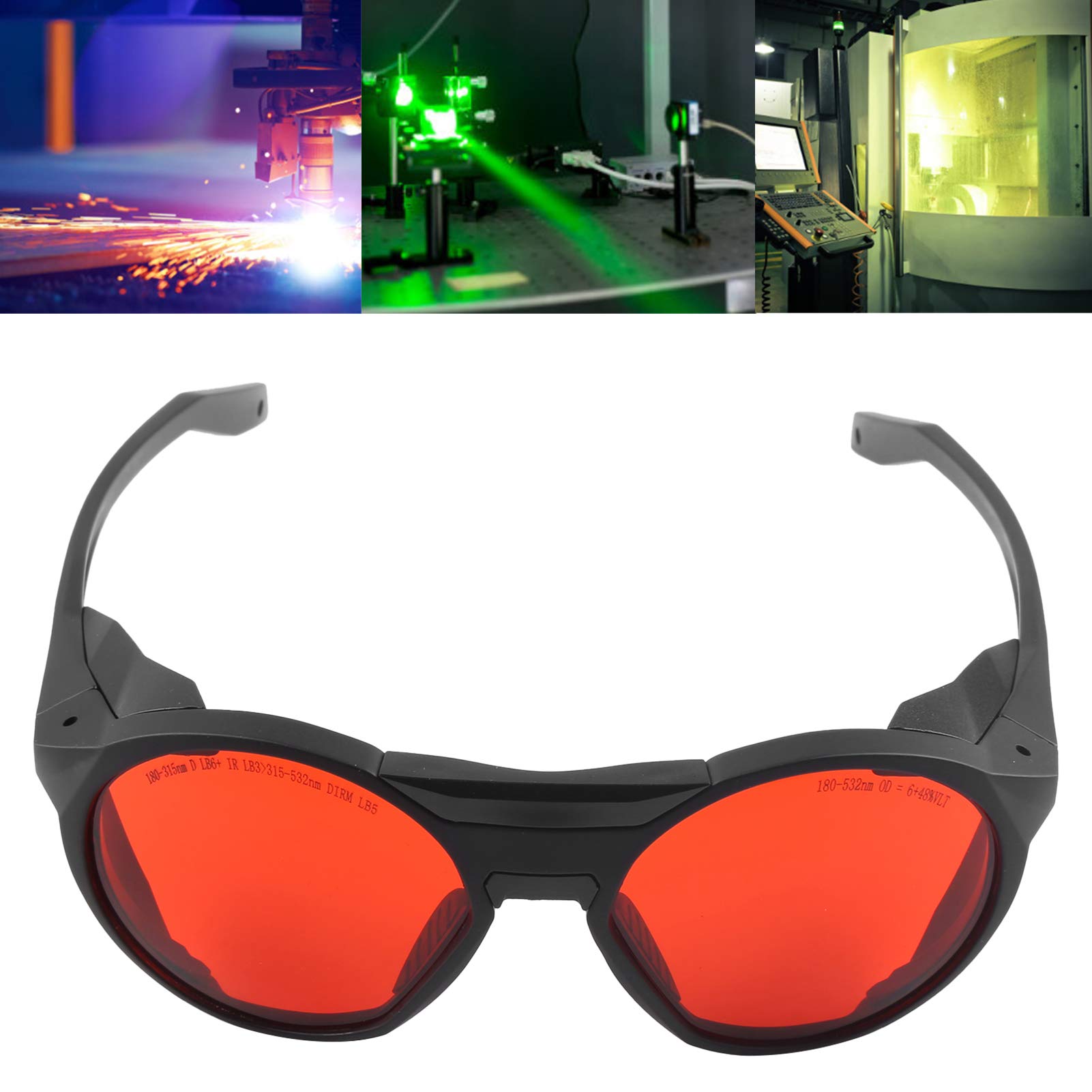 Safety Glasses, Protective Glasses OD6+ Light Absorption for Block UV Blue, Red - Image 2