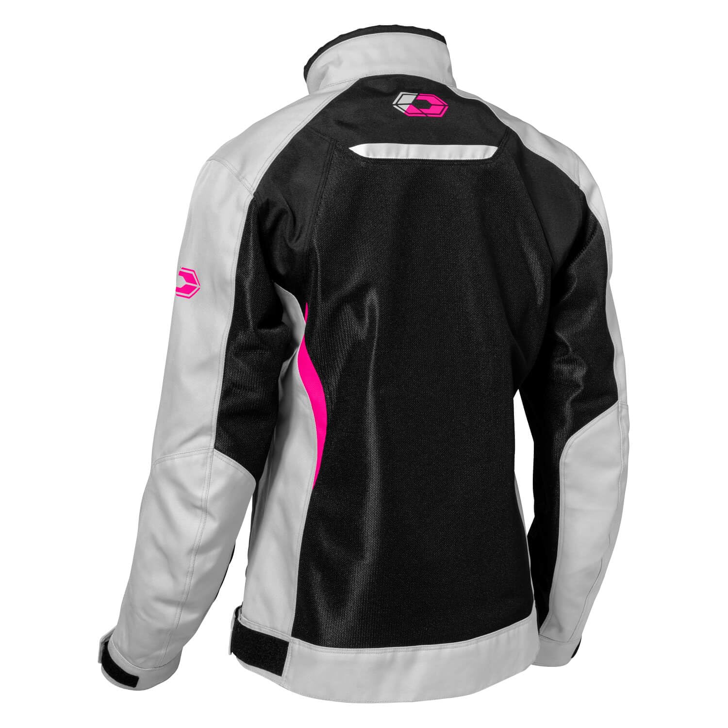 Castle X Women's Pulse 2 Motorcycle Jacket - Silver/Black/Pink Glo, X-Large