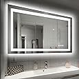LED Bathroom Mirror, 77"x36" with Front and Backlit, Anti-Fog, Large Bathroom Vanity Mirror for Wall, Memory Function, Stepless Dimmable, Tempered Glass (Horizontal/Vertical)
