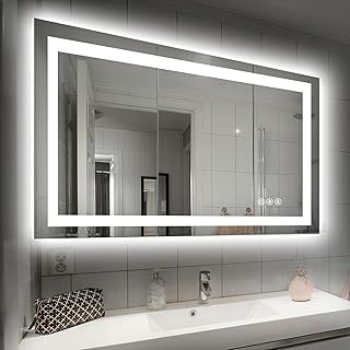 40X32 LED Bathroom Mirror with Lights, Anti-Fog, Dimmable, Backlit + Fro...