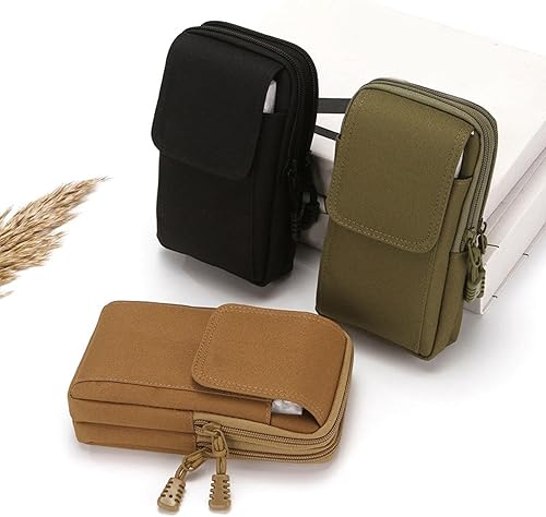 Miniatura 7 de Men's Vertical Oxford Fabric Belt Phone Pouches with Multi Compartment Storage Bag for Casual Commute Outdoor Activities