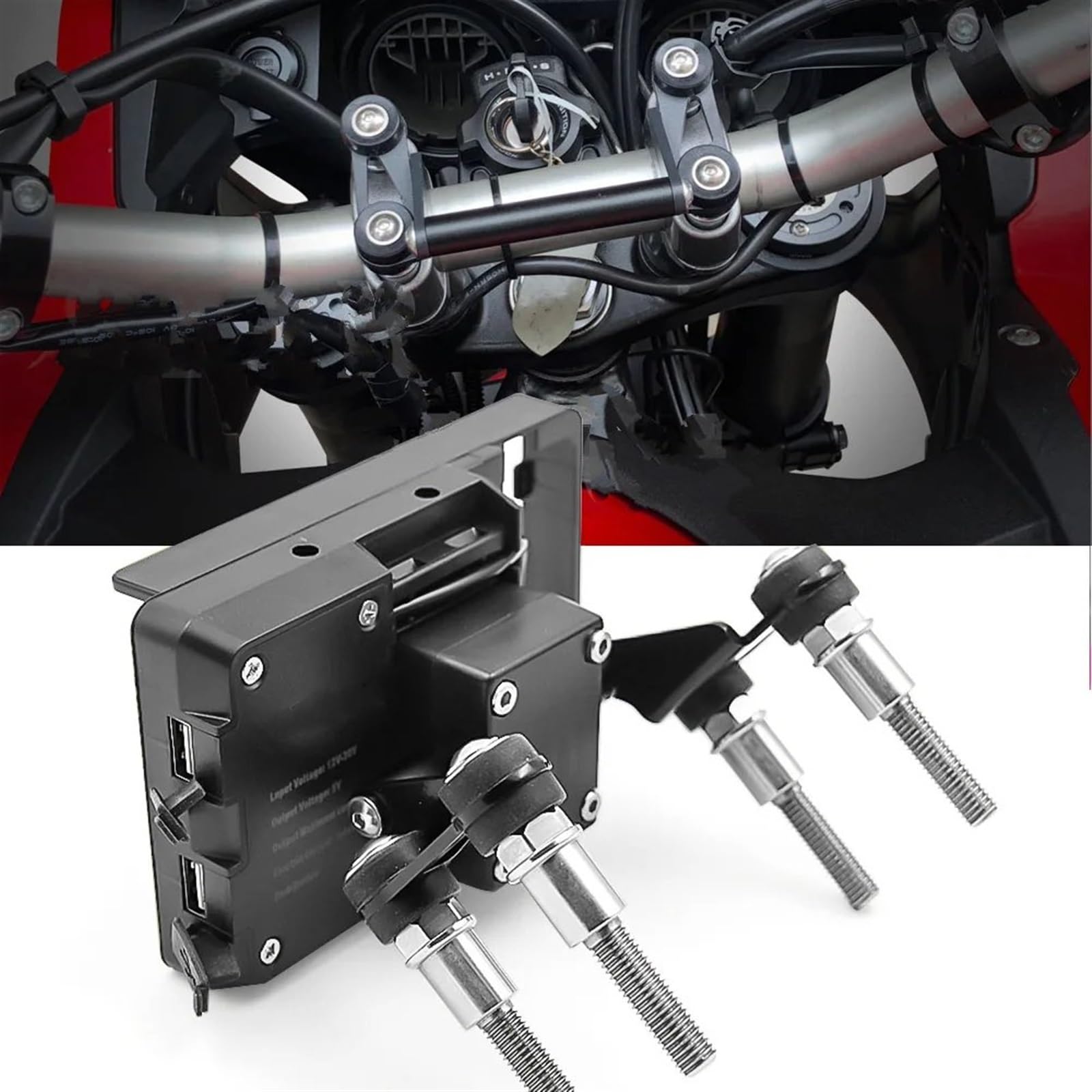 Supporto Cellulare Moto Per CRF1000L Per L'Africa Per Twin Per Per ADV Per Sport Moto Supporto Basamento Telefono Mobile GPS Piastra Staffa Telefon(Set)