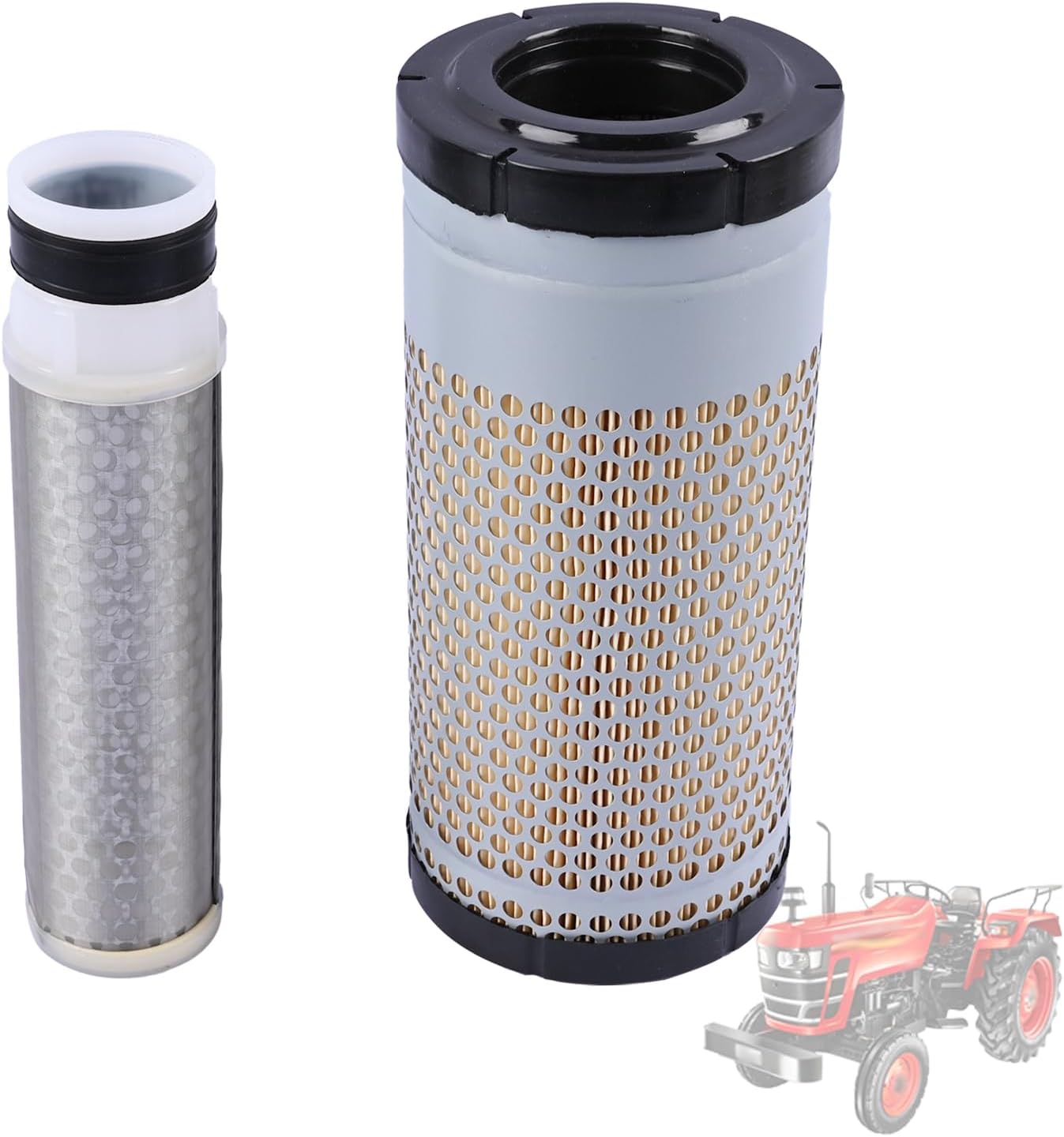 10400511200 Air Filter Maintenance Filter Kit Inner and Outer Air Filter Element Combo 19690531100 Compatible with Mahindra Tractor Parts Accessories 2815 HST 3616 Gear 4WD