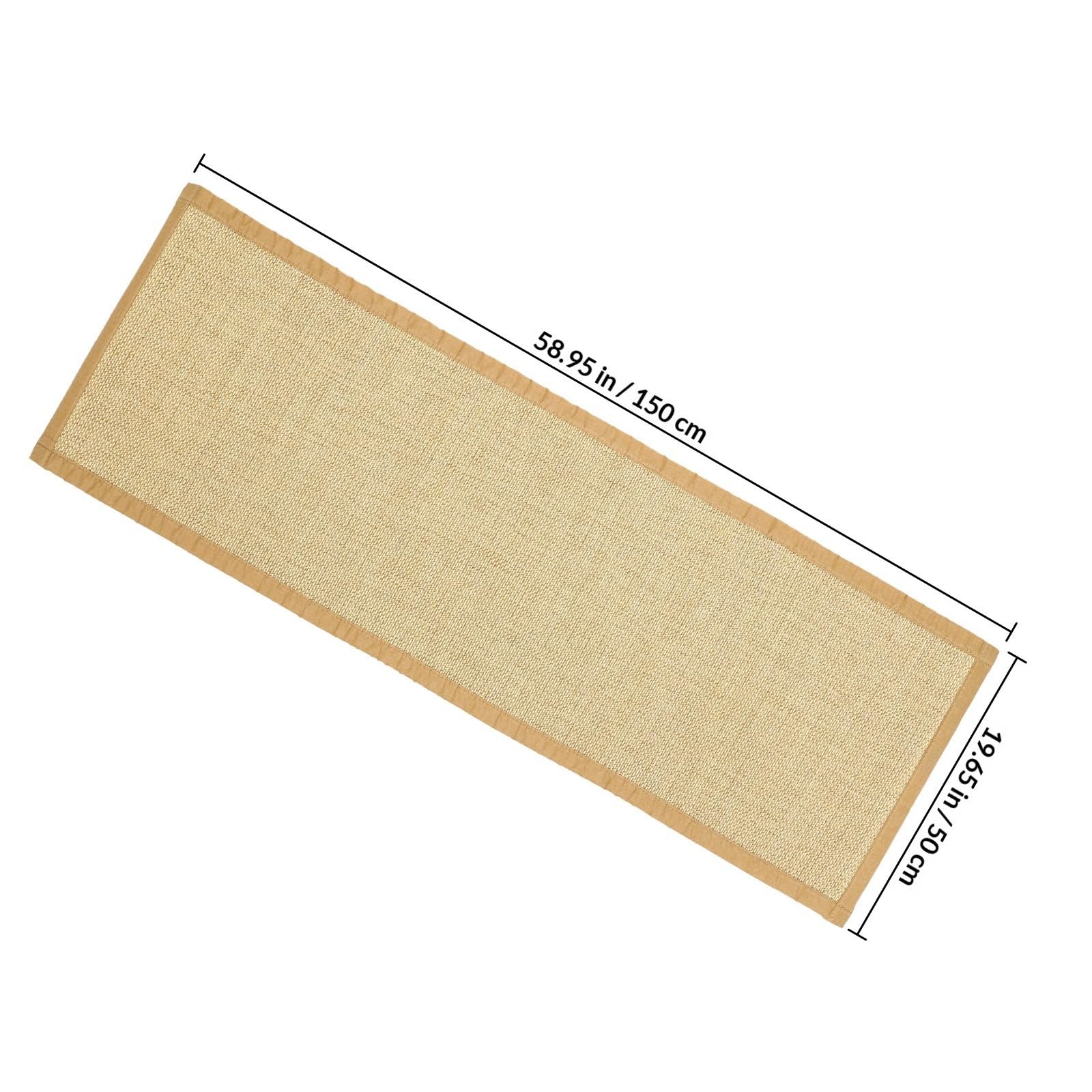 Estera de Tatami Tradicional de Bambú y Lino de Algodón, Alfombrilla Rectangular Fácil de Cuidar y Resistente para Sala de Descanso o Sala de Yoga