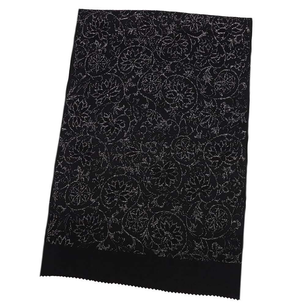 Amazon | 帯揚げ 正絹 花更紗 おしゃれ 白 黒 金糸 銀糸 ラメ