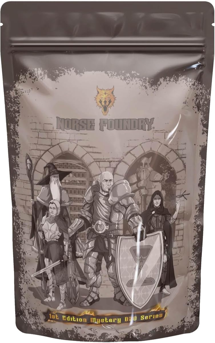 Mystery 1st Edition D20 Series: D20 Die for RPG, DND, Pathfinder-Premium Craftsmanship, 25mm Intricate Metal Stylish Design