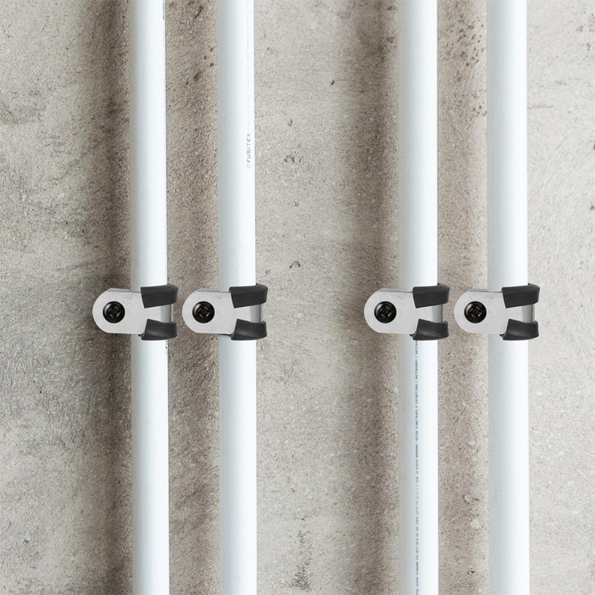 Balacoo 100Pcs Stainless Steel Cable Clamp Shaped Tube Strap Clamps for Secure Cable Fixation Easy Installation for Efficient Projects Durable Insulation and Optimized Grip Design