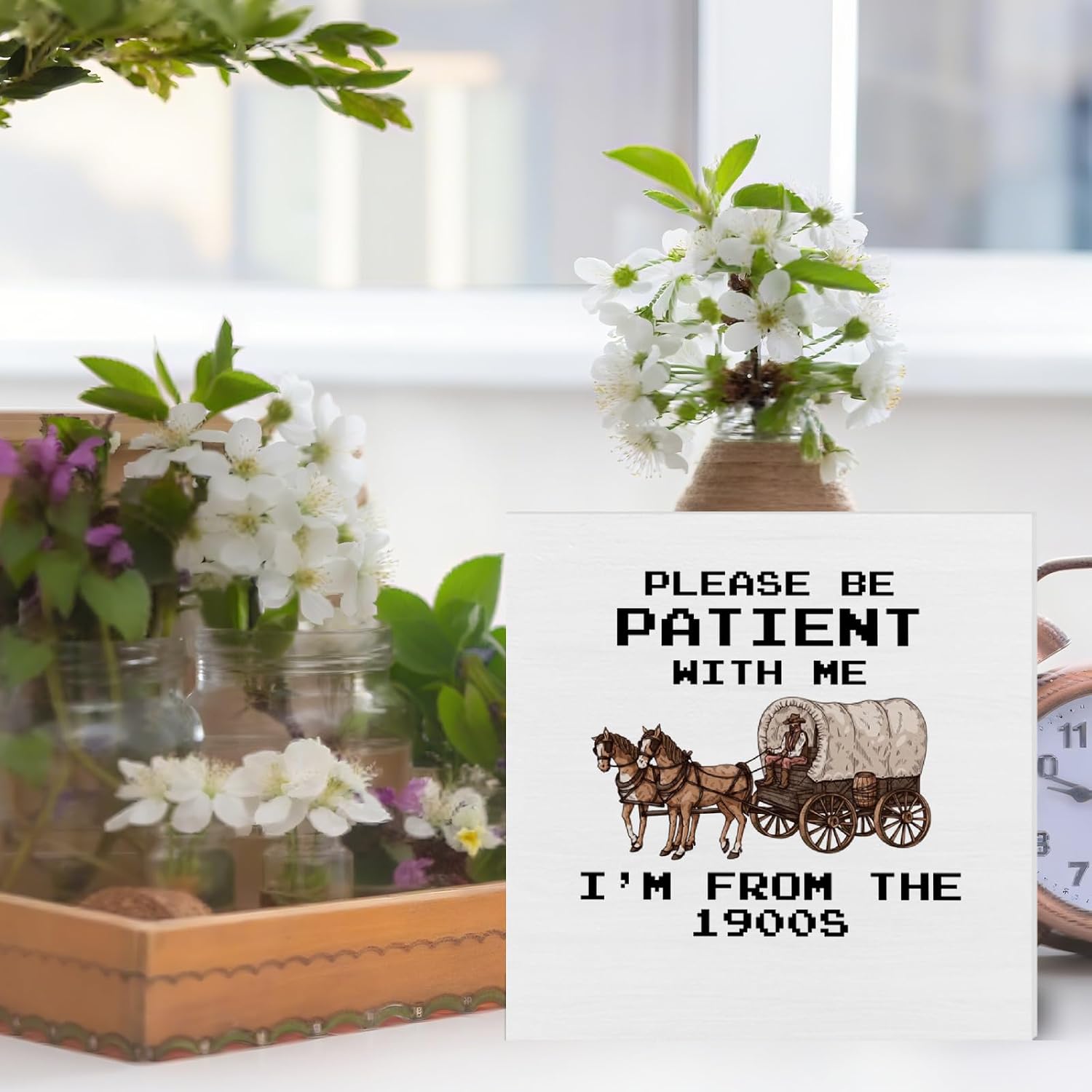 Funny Western Office Decor, I'm from the 1990S Wooden Box Sign image 4