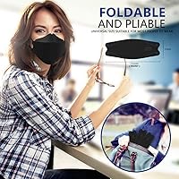 Vista 6 de LEVENIS Mascarillas KN95, paquete de 100 unidades, transpirables, cómodas y desechables, mascarillas KN95, color negro