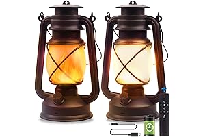 Cute Retro Lantern LED Battery Powered Camping Lantern for Patio, Camping