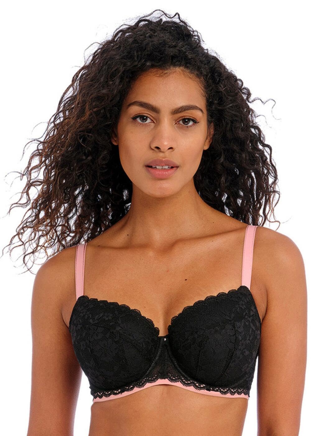 Freya Off Beat UW Padded Half Cup BH – Schwarz, Größe 80Damen
