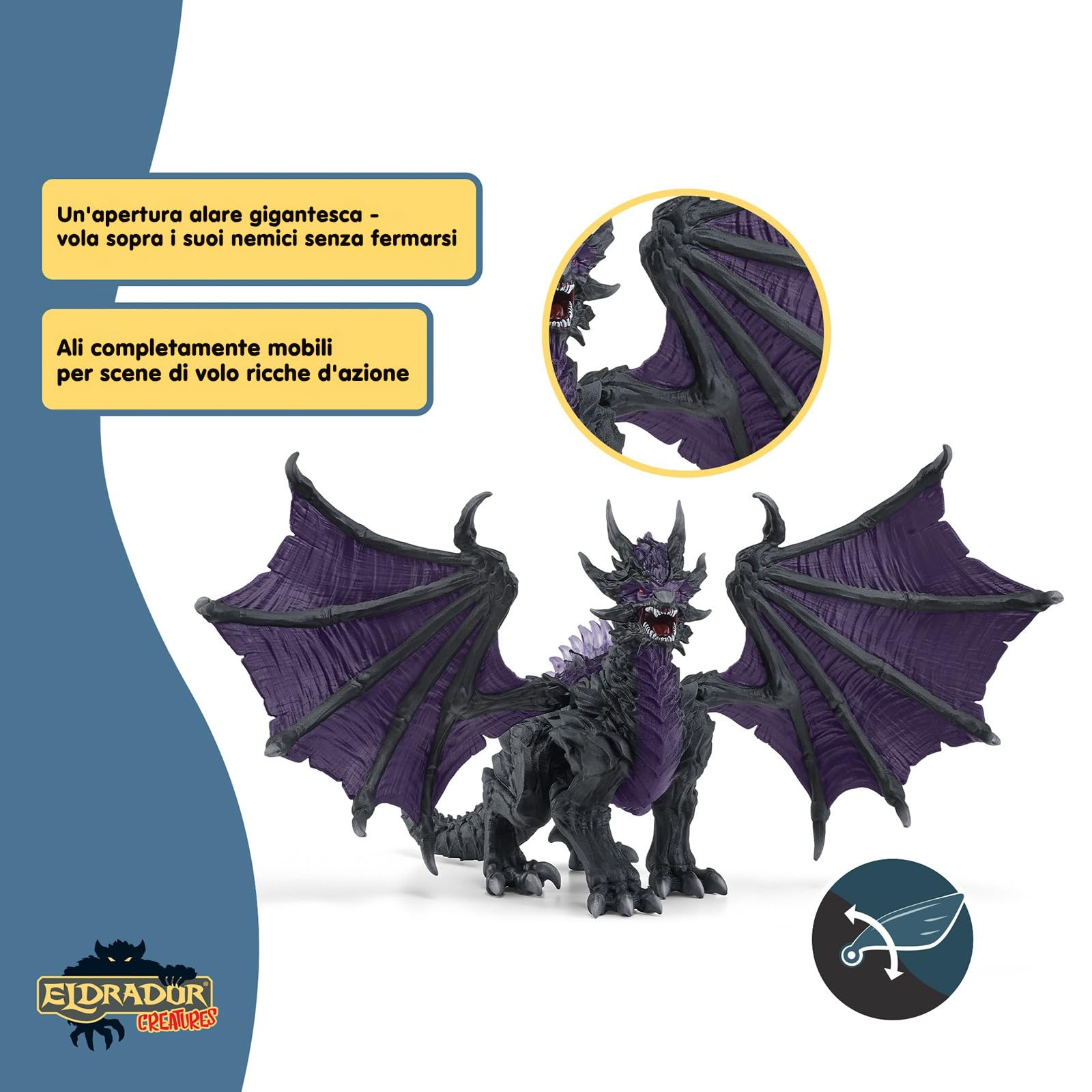 Schleich ELDRADOR | Drago dell'ombra 70152 | 19 x 22 x 13 cm