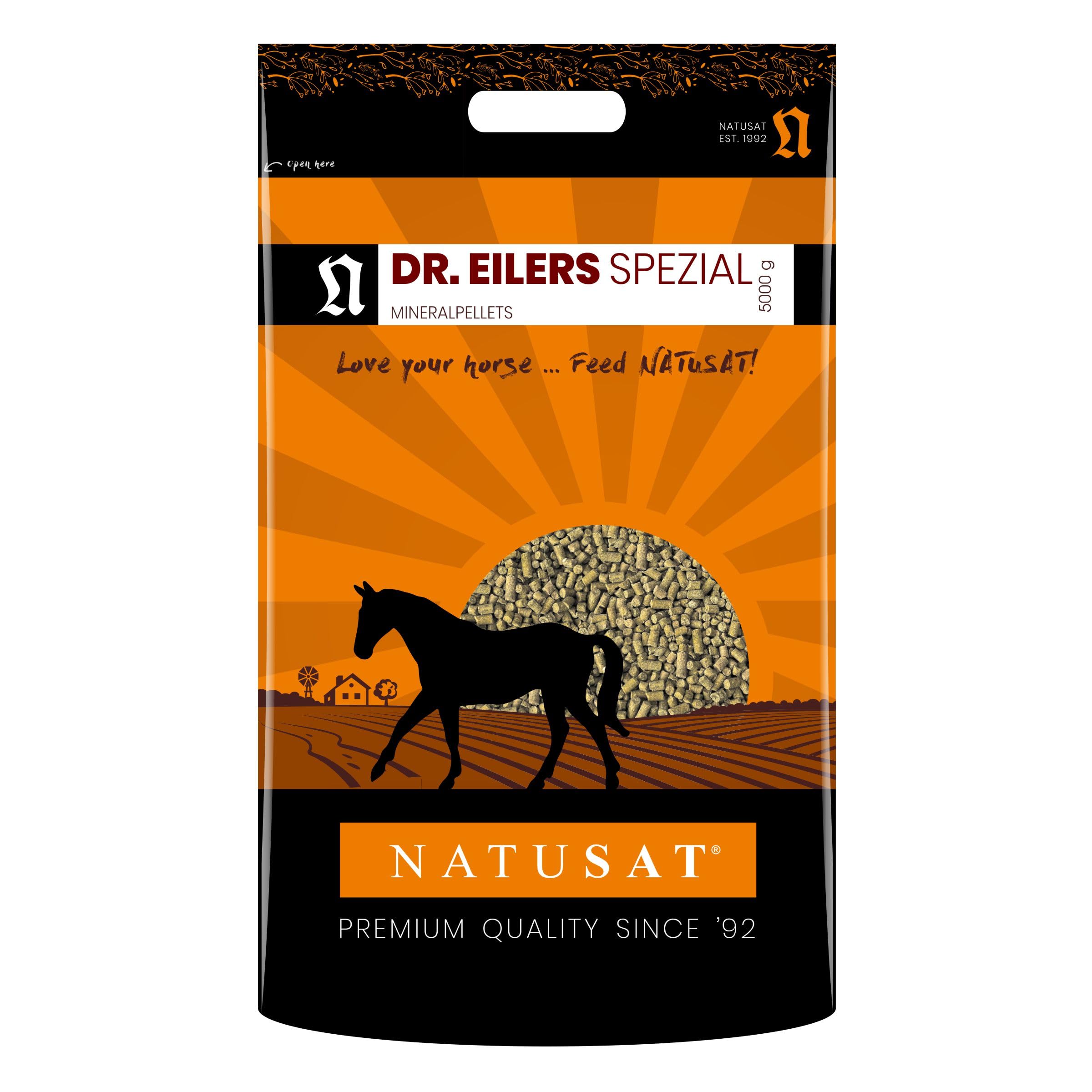 NATUSAT Dr. Eilers Spezial Pellets - Alimento mineral para caballos (5 kg) | Complejo único de vitamina B