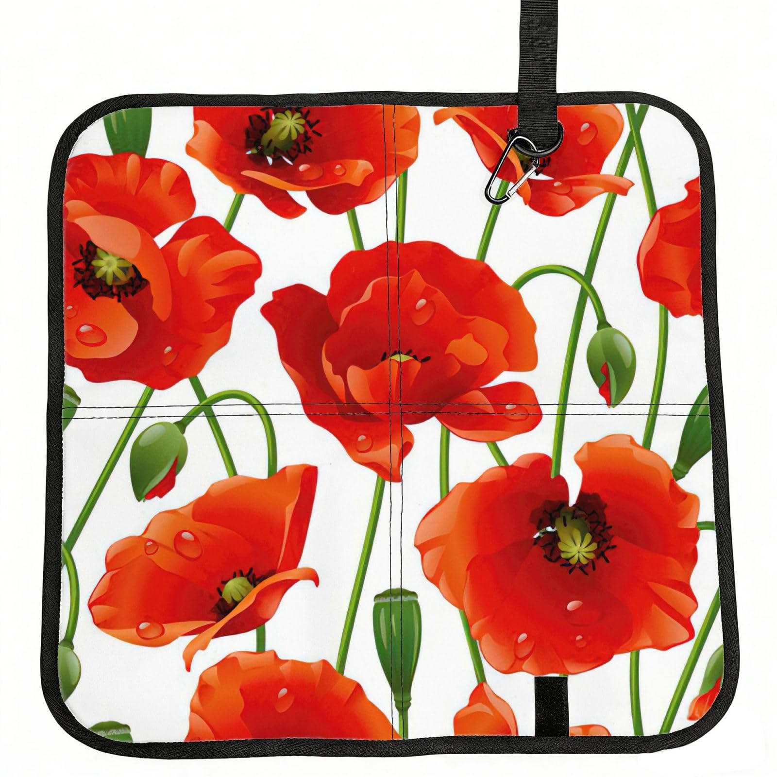 eeprty flower Printed Portable Seat Cushion Strap, Foldable Pad for Stadium Bleachers Hiking Travel